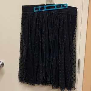 Torrid sz 1 polka dot overlay skirt